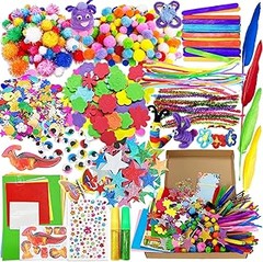 Guía para utilizar un kit de pompones en manualidades para niños