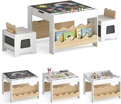 Mesas con tablero reversible infantiles