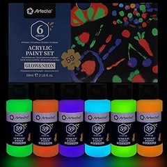 Pinturas fluorescentes para niños