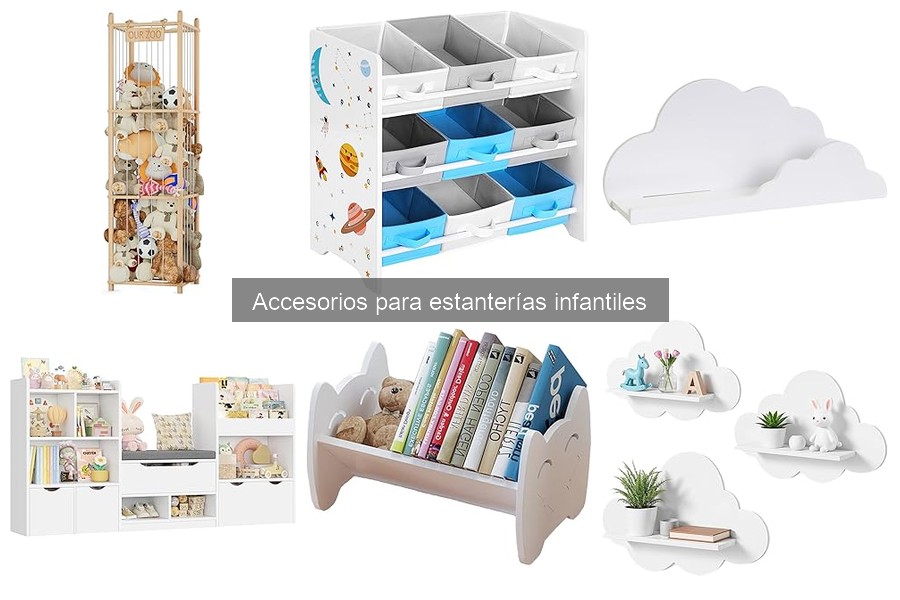 Accesorios infantiles que fomentan el juego en estanterías
