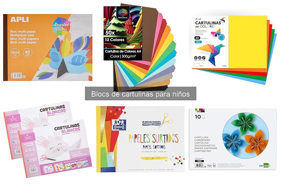 Actividades educativas con blocs de cartulinas para niños