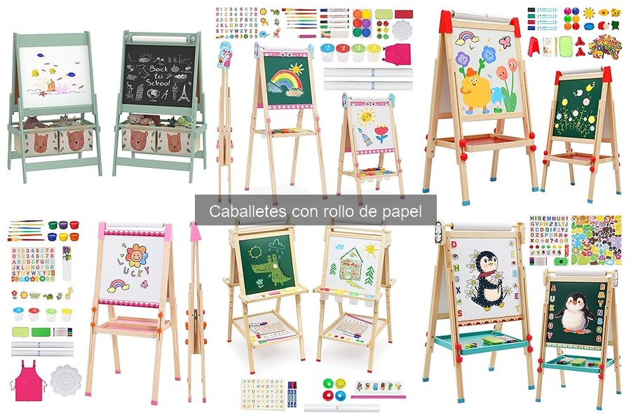 Actividades grupales con caballetes y rollo de papel para niños