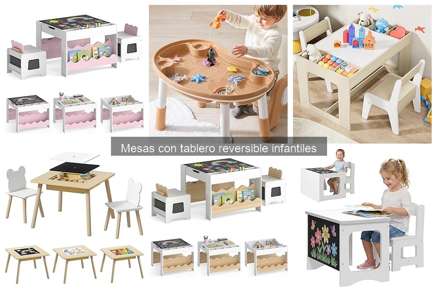 Alternativas a mesas reversibles infantiles para jugar y aprender
