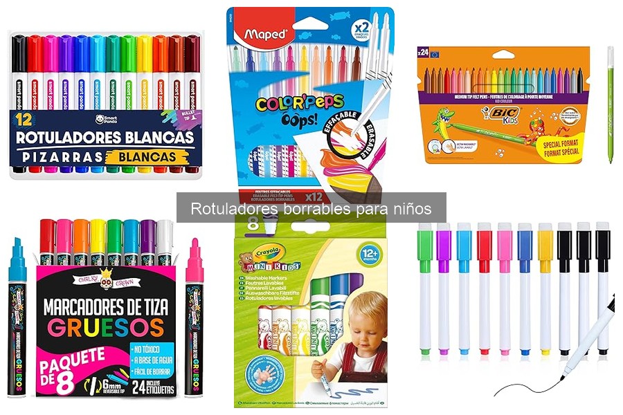 Alternativas a rotuladores borrables para niños