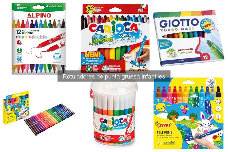 Alternativas a rotuladores de punta gruesa infantiles