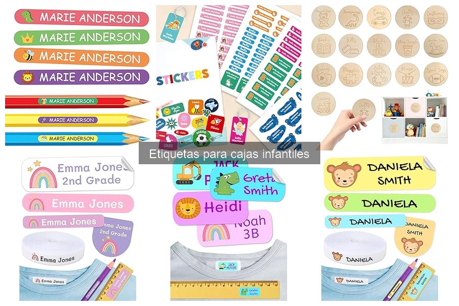 Alternativas DIY a etiquetas comerciales para cajas infantiles