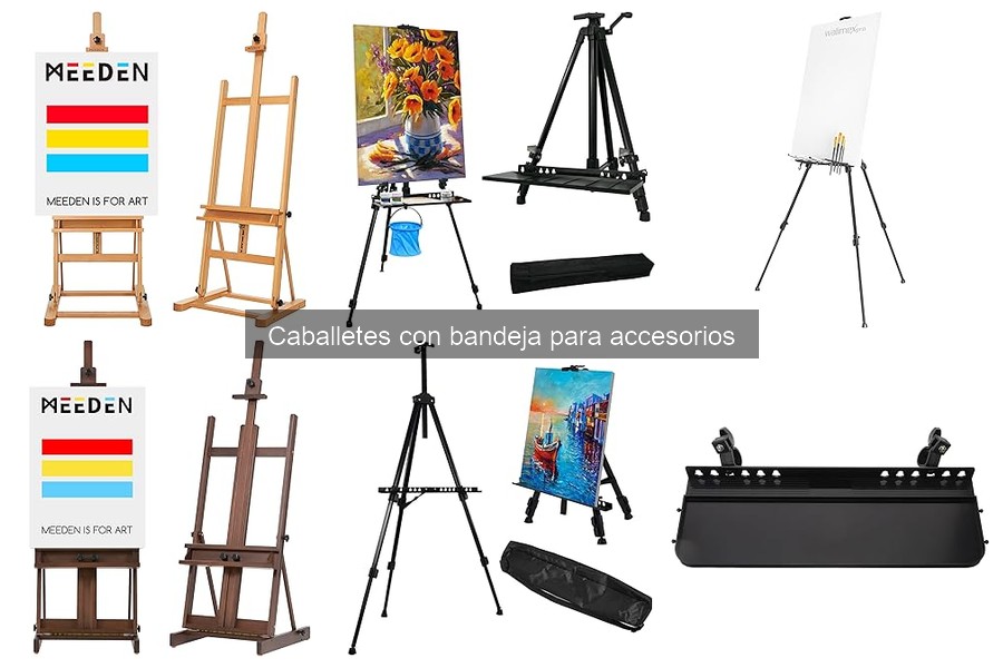 Comparativa de caballetes con bandeja y otros tipos