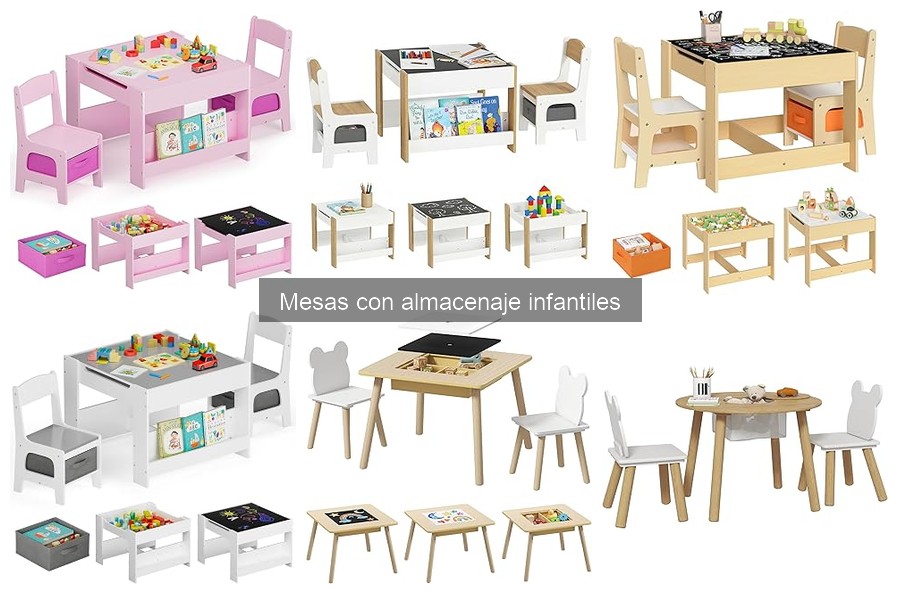 Comparativa de mesas con almacenaje infantiles: opiniones y marcas