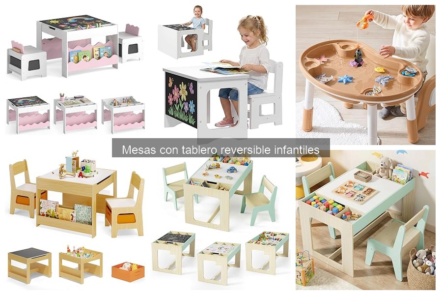 Comparativa de mesas con tablero reversible para niños