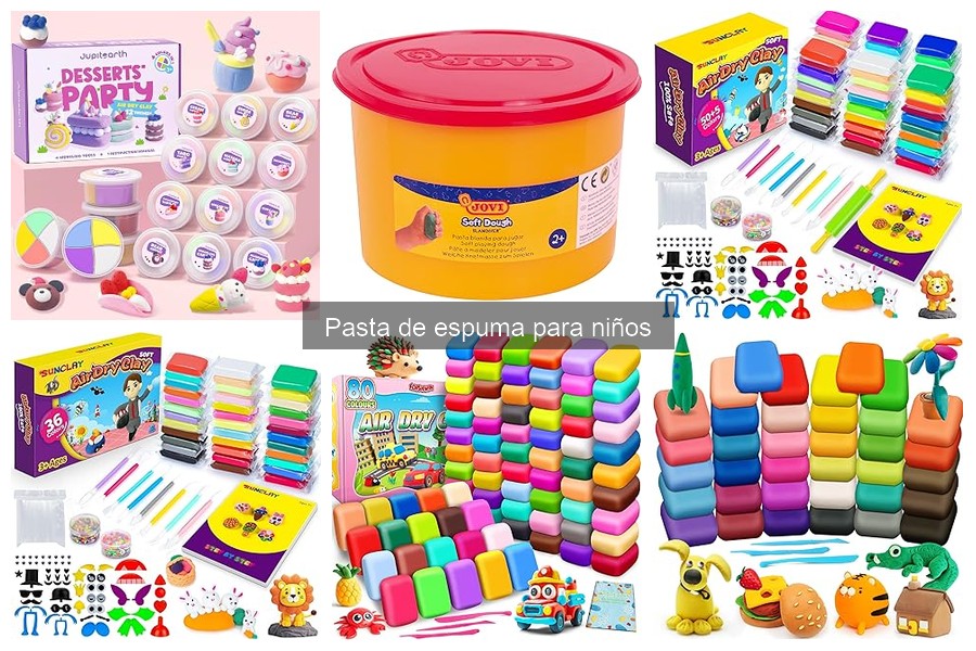 Comparativa de pasta de espuma y masas modelables para niños