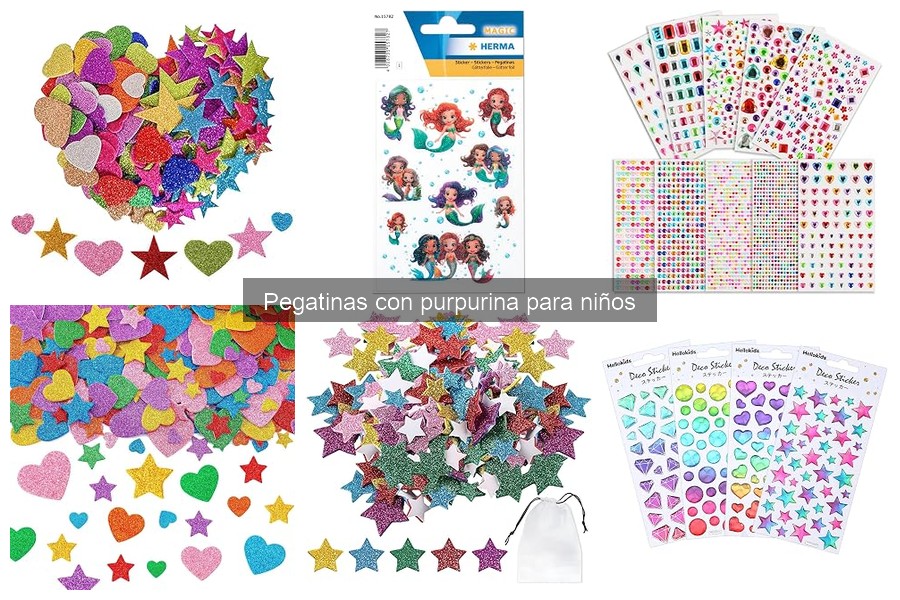 Comparativa de Pegatinas con Purpurina para Niños
