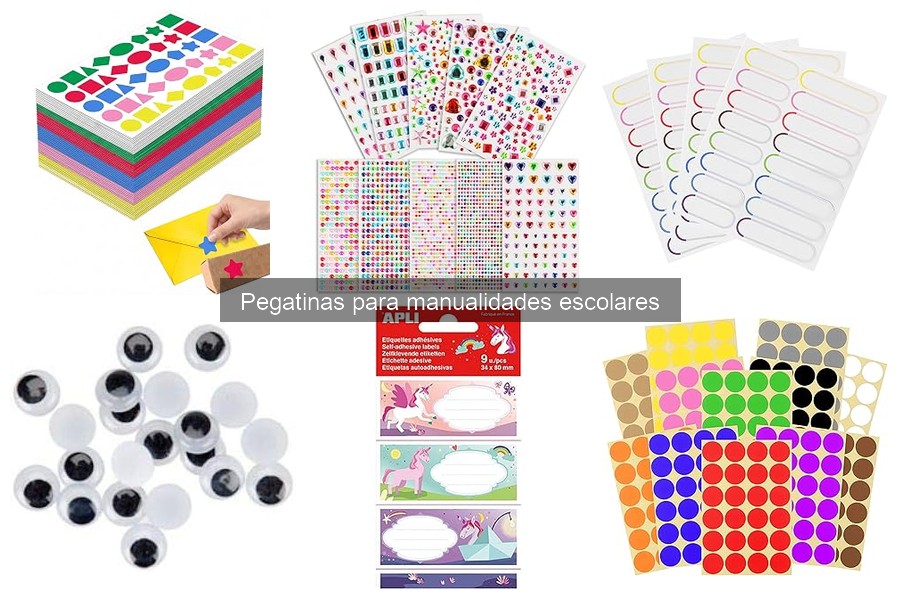 Comparativa de pegatinas para manualidades escolares