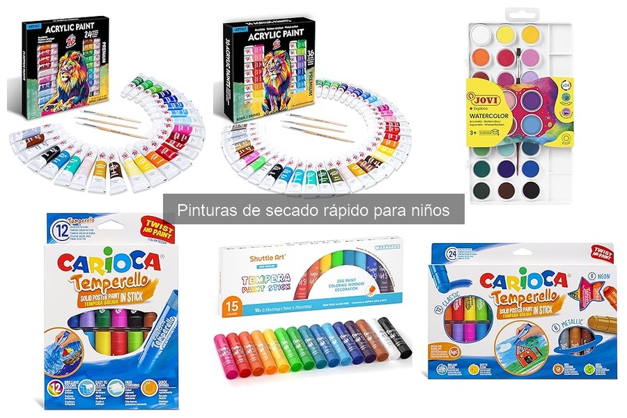 Comparativa de precios de pinturas de secado rápido para niños