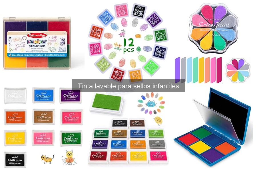 Comparativa de Tinta Lavable para Sellos Infantiles