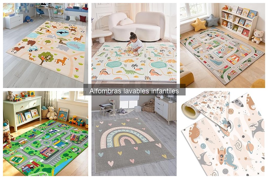 Comparativa entre alfombras lavables y tradicionales para niños