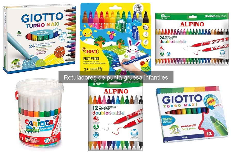 Diferencias entre rotuladores de punta gruesa y fina para niños