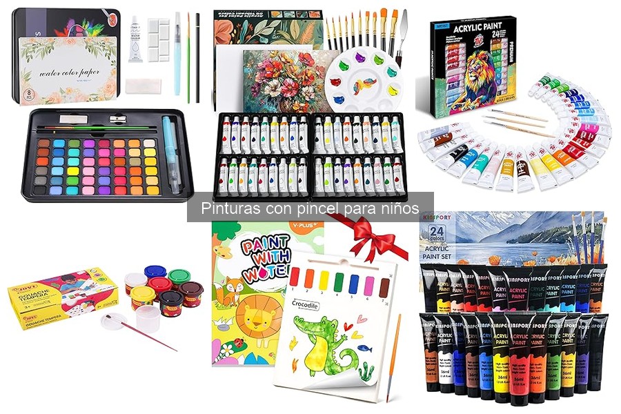 Donde comprar pinturas con pincel para niños a buen precio