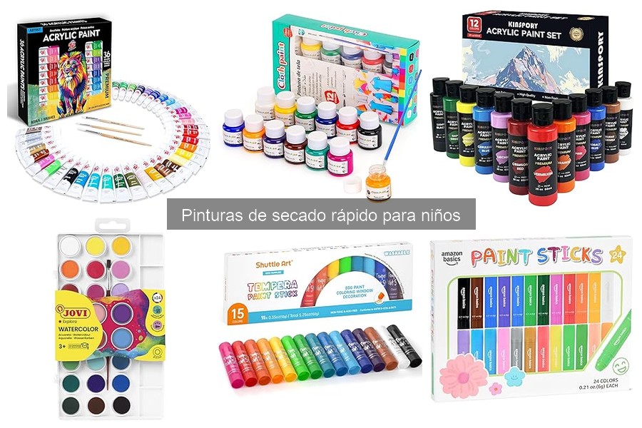 Dónde comprar pinturas de secado rápido para niños