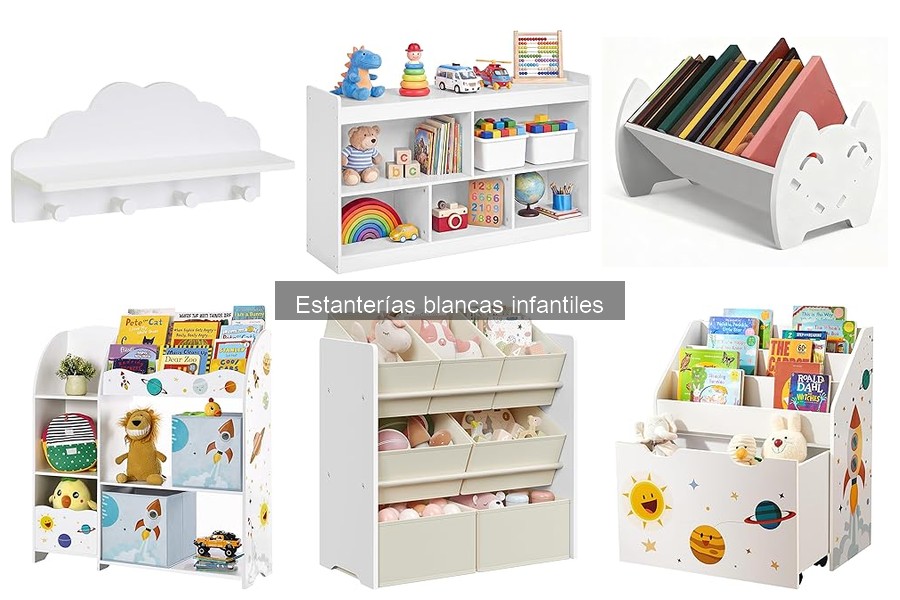 Estanterías blancas infantiles para cada estilo de decoración