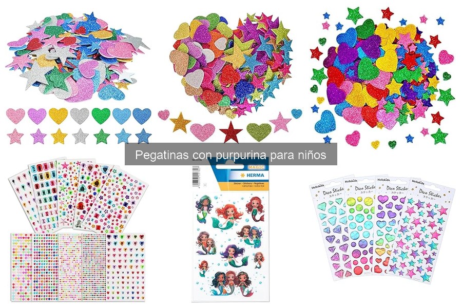 Estilos Populares de Pegatinas con Purpurina para Niños