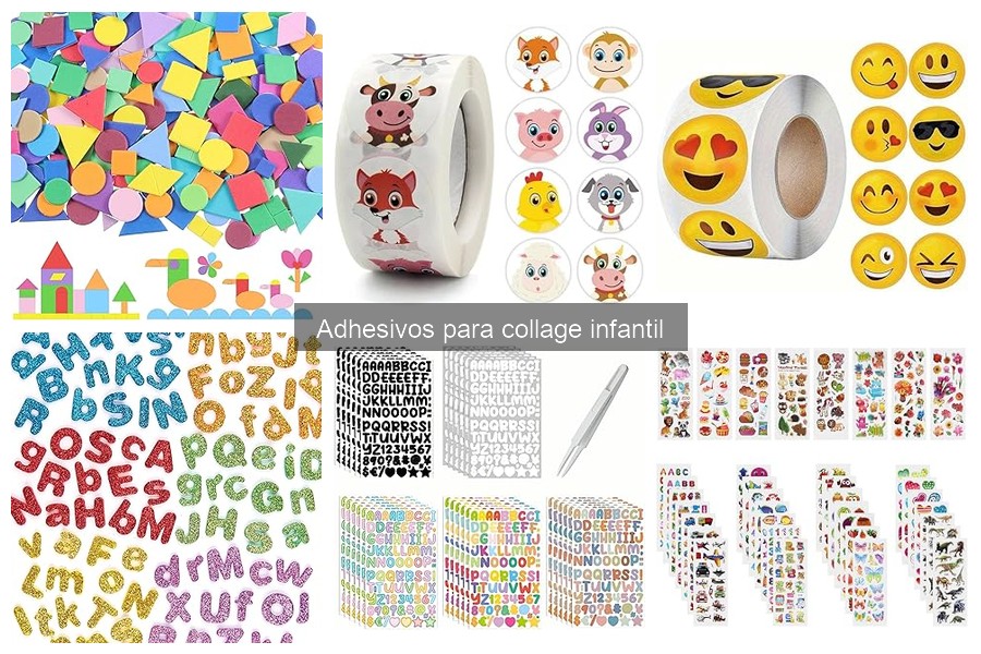 Ideas creativas de collage infantil con adhesivos
