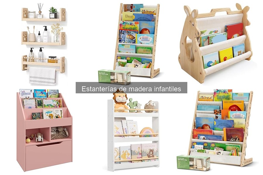 Ideas creativas para organizar estanterías de madera infantiles