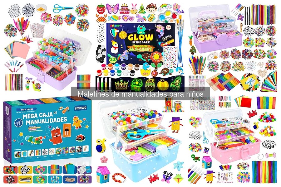 Maletines de manualidades compactos para niños
