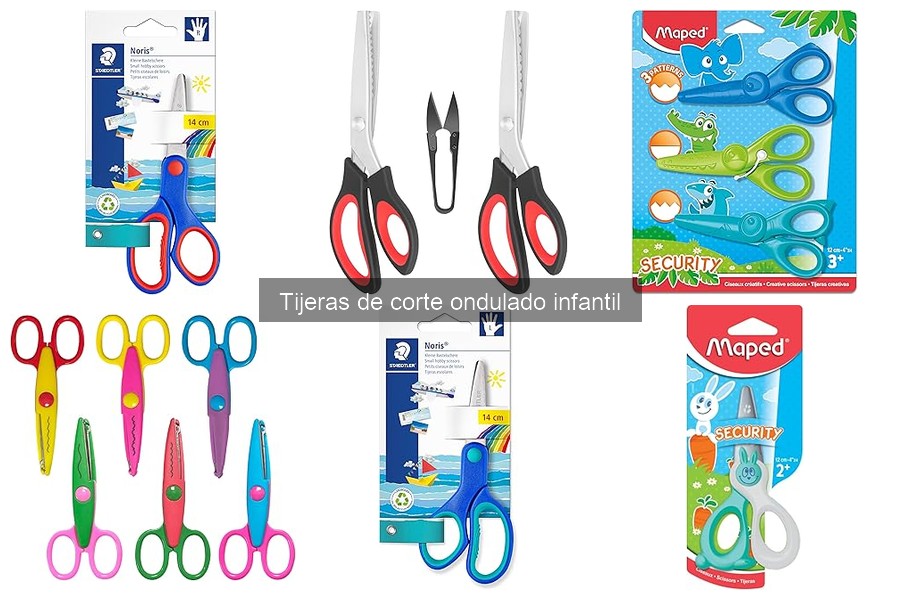Manualidades creativas con tijeras de corte ondulado infantil