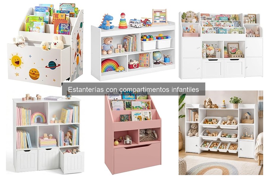 Mejores estanterías con compartimentos infantiles a buen precio