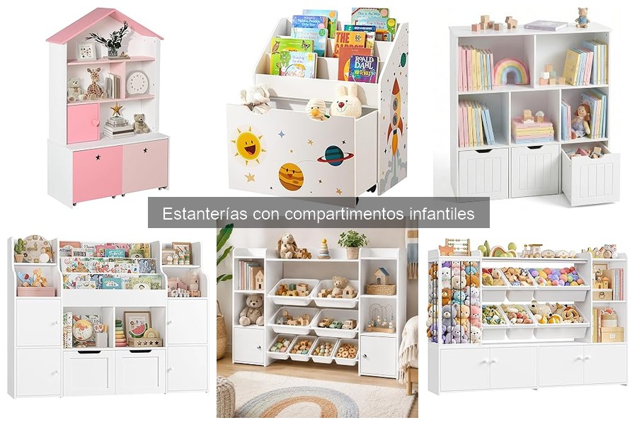 Mejores estanterías con compartimentos para habitaciones pequeñas