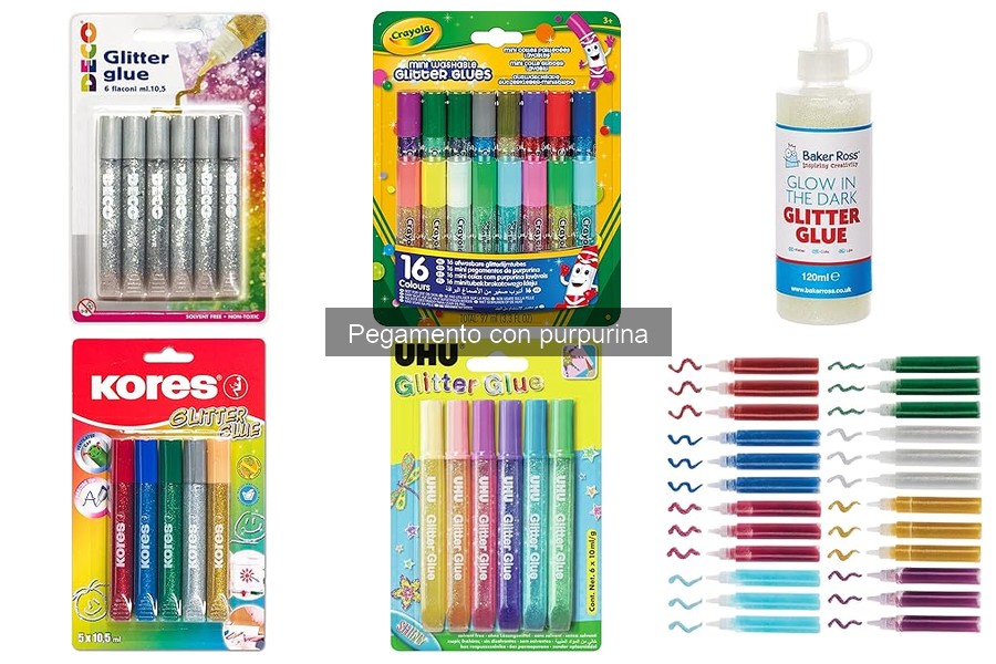Mejores materiales para usar con pegamento con purpurina