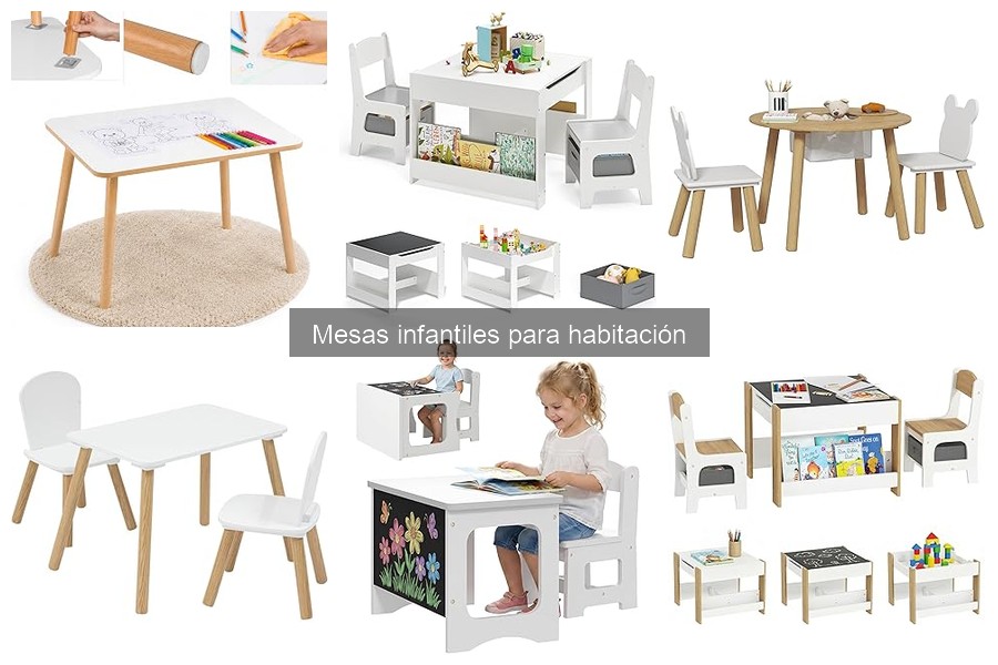 Mejores mesas infantiles para habitaciones pequeñas