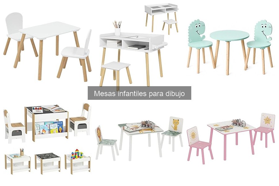 Mesas infantiles para dibujo: opciones seguras para niños pequeños