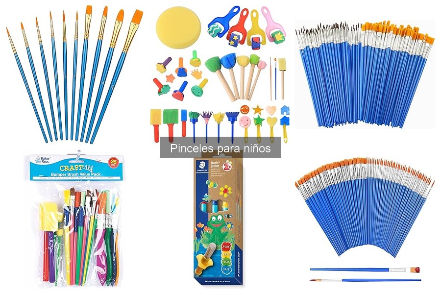 Pinceles ideales para técnicas artísticas infantiles