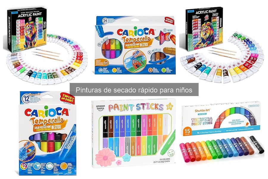 Pinturas de secado rápido para niños: características y usos
