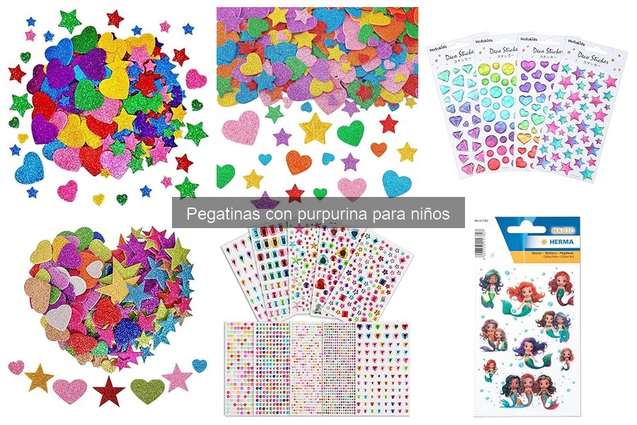 ¿Qué son las pegatinas con purpurina para niños?