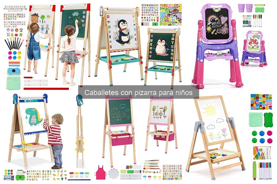 Seguridad de caballetes con pizarra para niños pequeños