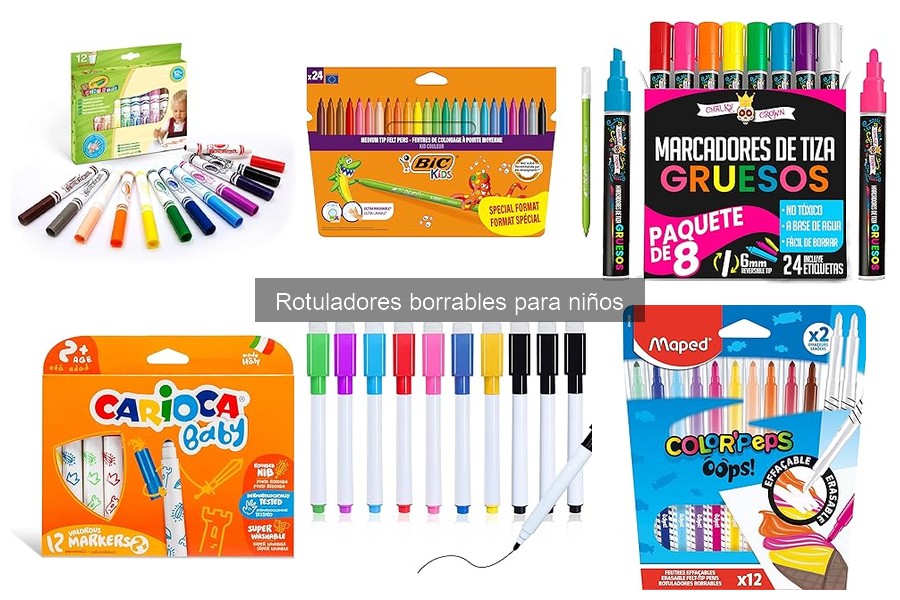 ¿Son seguros los rotuladores borrables para niños?