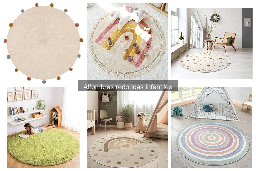 Tipos de alfombras redondas infantiles: diseños y materiales