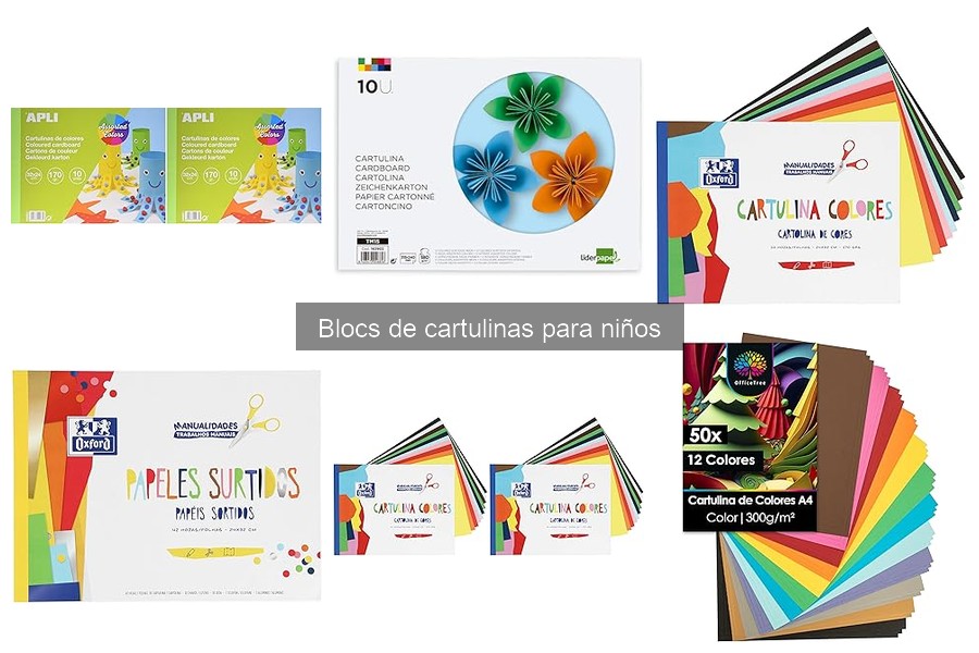 Tipos de Blocs de Cartulinas para Manualidades Infantiles