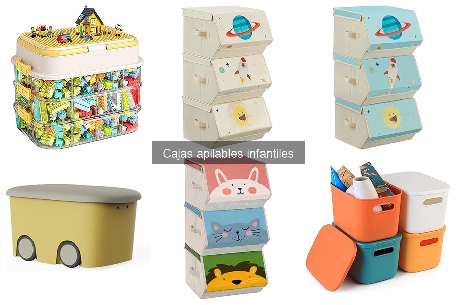 Tipos de cajas apilables infantiles: materiales y estilos