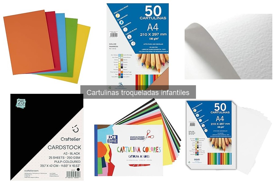Tipos de cartulinas troqueladas para manualidades infantiles