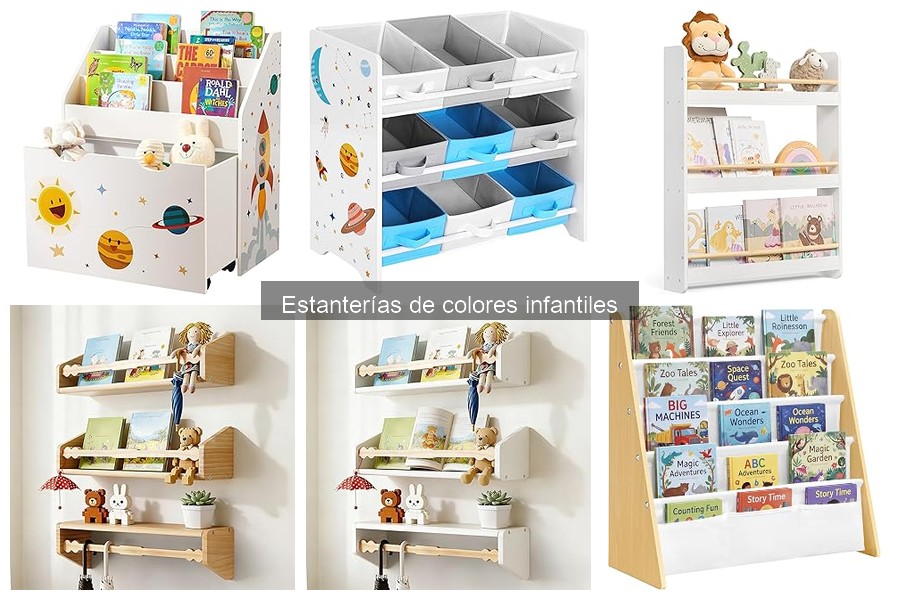 Tipos de estanterías de colores infantiles: diseño y funcionalidad