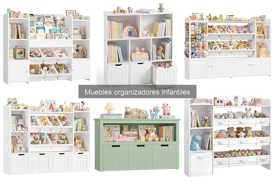 Tipos de muebles organizadores infantiles y sus usos