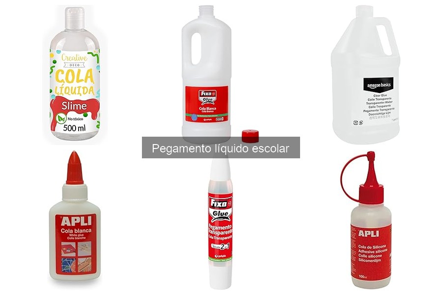 Tipos de pegamento líquido escolar y sus usos prácticos
