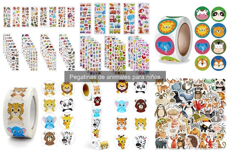 Tipos de pegatinas de animales infantiles para decorar y jugar