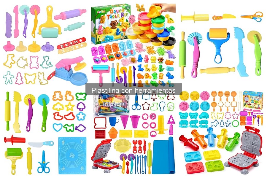 Tipos de Plastilina con Herramientas para Niños