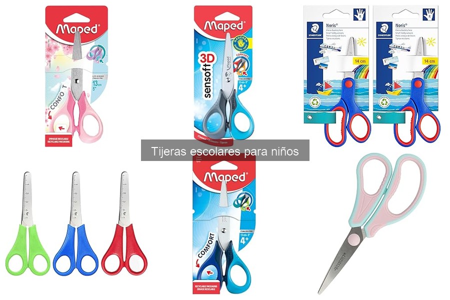 Tipos de tijeras escolares ideales para niños